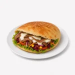 Kebab mit Käse im Taschenbrot